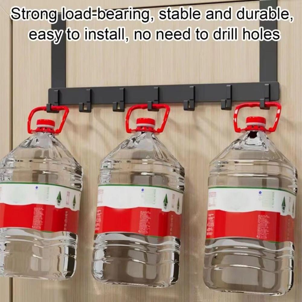 Storage Porch Storage Hooks Over The Door Free Punching Hanger Aluminum Row Hook  Coat