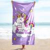 1PC Custom Name Unicorn Dreams Stars Beach Towel Highly Absorbent And Sand-Resistant Towel for Swimming, Pool, Yoga, And Travel Lightweight