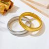 European and American Striped Stainless Steel Bangle: 12/15mm Women's Light Luxury Elastic Bracelet