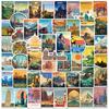 10/30/50/100pcs World Famous Landmarks Cartoon Stickers Travel Landscape Graffiti Decals Luggage Laptop Phone Case Sticker Pack