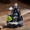Creative Backflow Incense Holder Resin High Mountain Waterfall Incense Cones Burner Aromatherapy Ornament Zen Home Decoration