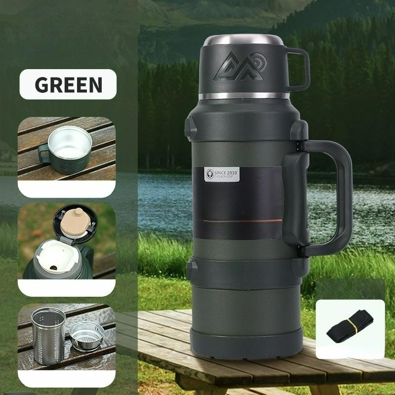 Outdoor 316 Stainless Steel Thermos Thermos Vacuum Travel Pot Household Portable Car Water Cup Sports Water Bottle