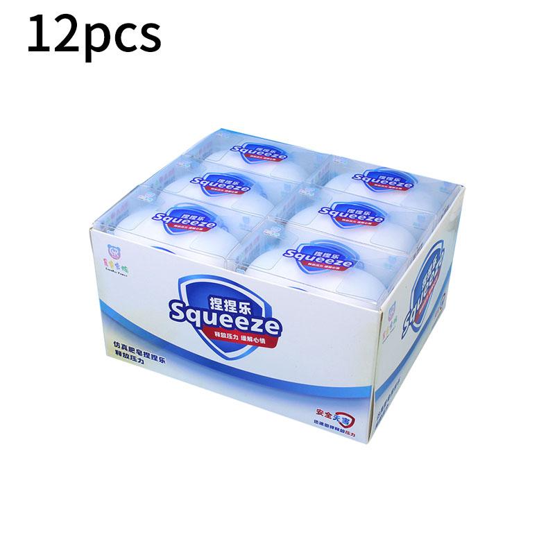 Soft Fake White Soap Squishy Slime Toy Decor Square Cube Soft Slow Rebound Stress Relief Prop Home Room Decoration Festival Gift