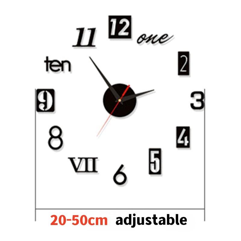 Luminous Large Wall Clock 3D DIY Quartz Clocks Fashion Watches Acrylic Mirror Stickers Living Room Home Decor Horloge
