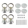 4 Sets Round Tie Down Anchor Point Kit Tie Down System for Truck Beds To Tie Down ATV Snowmobile L Track Tie Down Kit
