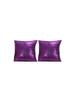Luxurious Satin Sequin Pillow Cover 17 Inches With Handpainted Floral Design For Home Decor