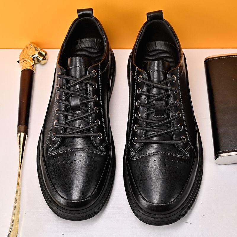 Popular Leather Sneakers Men's Spring Casual Sports Shoes