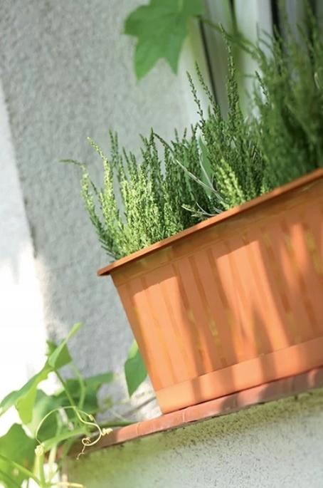 Terracotta balcony box Agro 40 cm