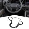 Carbon Fiber Look Steering Wheel Trim Cover Decor Molded For Chevrolet Colorado 2023+
