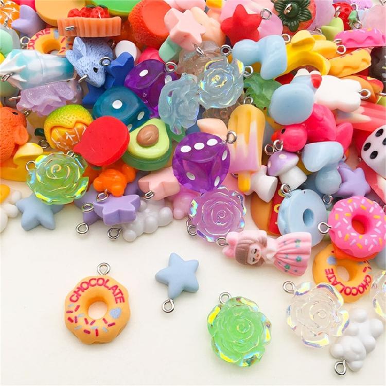 20pcs Decorative Resin Charm for Artistic Jewelry Making Colorful Pendants Handmade Necklace Bracelet Accessories