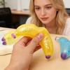 Glitter Banana Sugar Ball Slow Rebound Stress Relief Clear Banana Squeeze Sensory Toy Anxiety Relieving Simulated Fruit Stress Ball