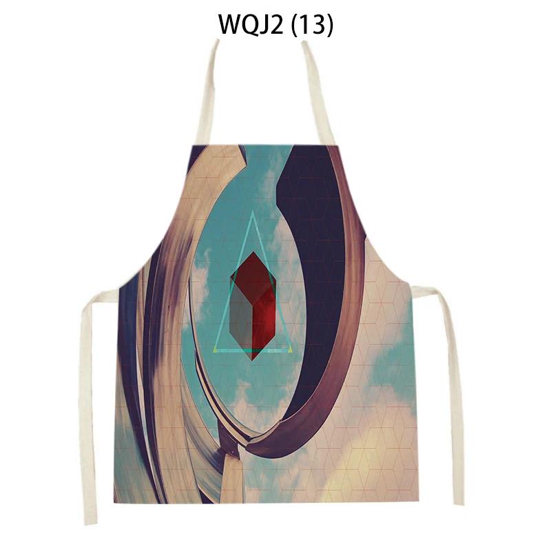 Ärmellose Küchenschürzen für Erwachsene und Kinder, ärmellose Schürzen mit abstraktem Geometriedruck, Back- und Kochzubehör, Reinigungsschürzen