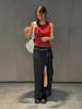 Boundary Glam Tie Strap Slit Maxi Skirt Bk_B261Msd114