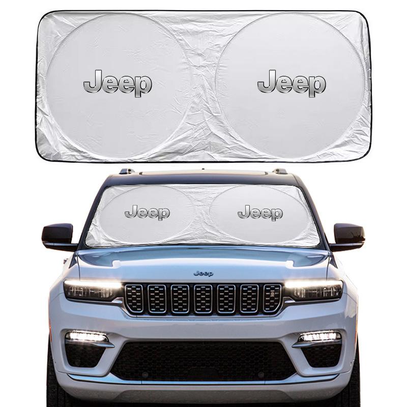 Car Windshield Sun Visor UV Sunshade Protection Shield For Jeep Grand Cherokee Wrangler JK Gladiator Compass Renegade Wagoneer