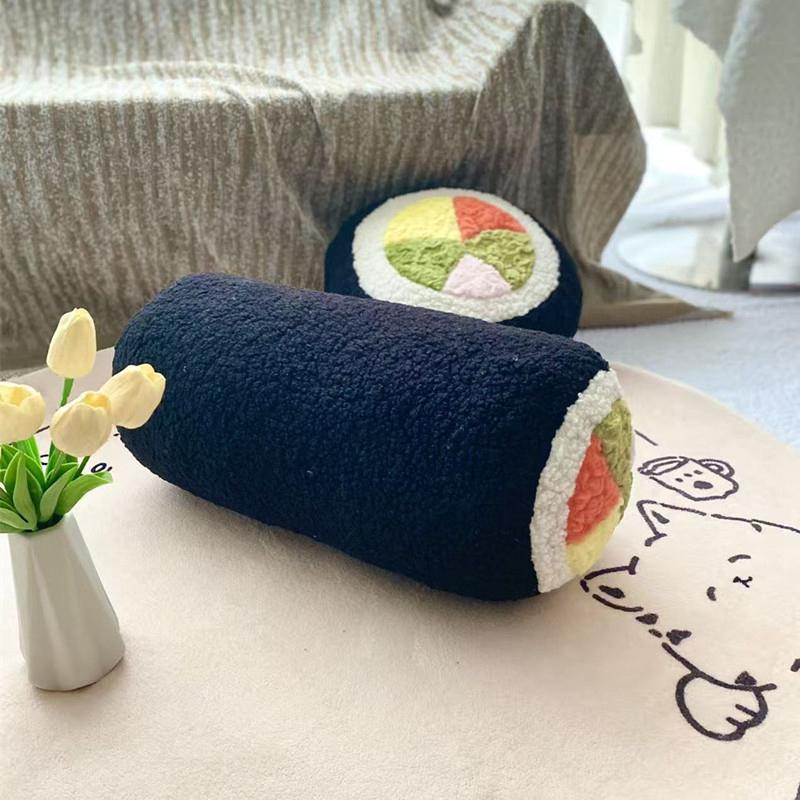 Kreatives Sushi-Rollen-Kissen Plüschtiere Gefüllt Weich Lecker Algen Sushi Spielzeug Gemütliches Sofa Büro Nickerkissen Kawaii Zimmerdekoration