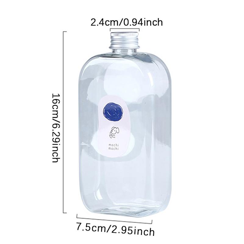 400 ml plastflasker for drikkeoppbevaringsbeholdere drikkevannflasker plastvannflaske med lokk korker