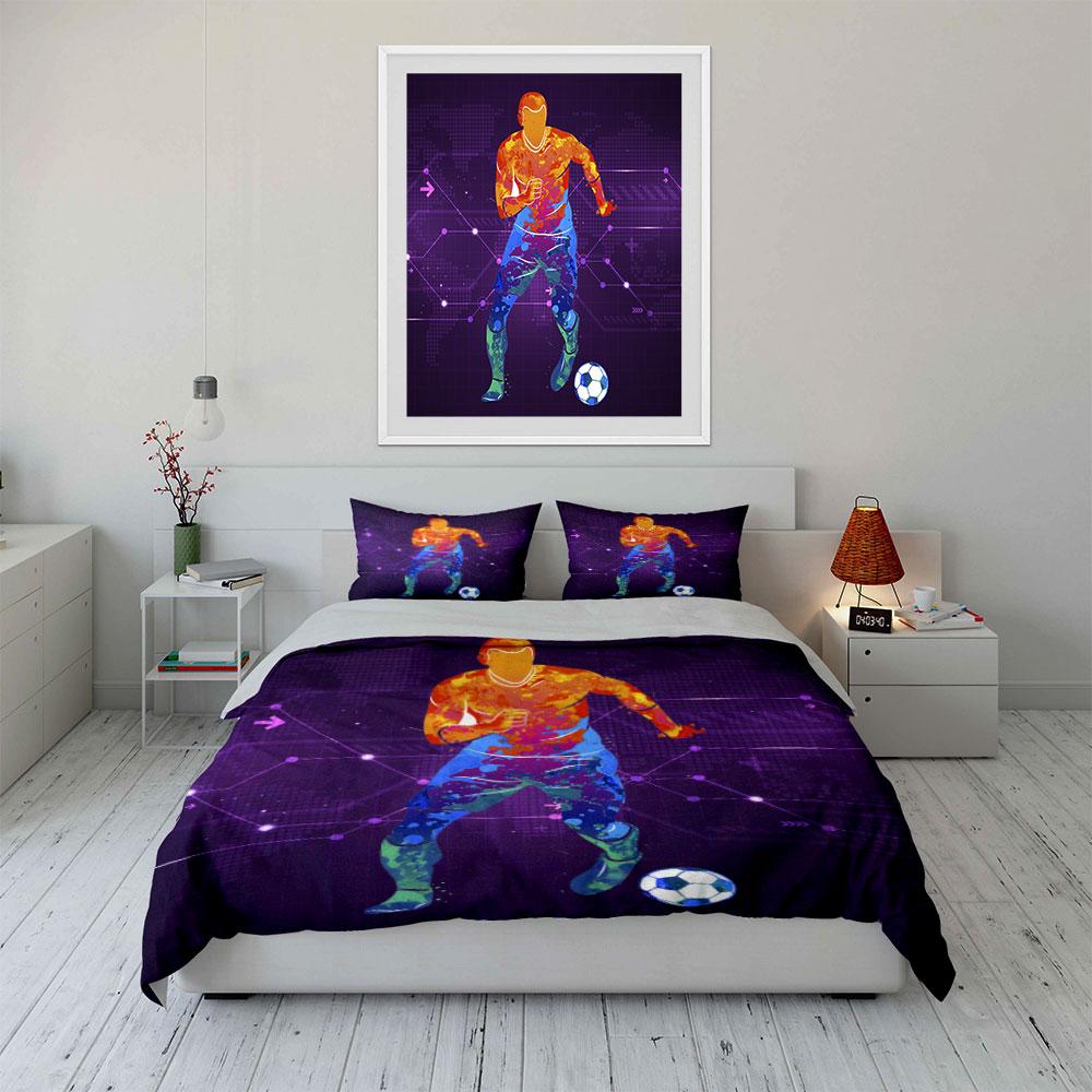 Sports Outfit Set Soccer Training Multiple Sizes Kid'S And Adults' Bedroom Exquisite 3Pc Bedding Set, Gift