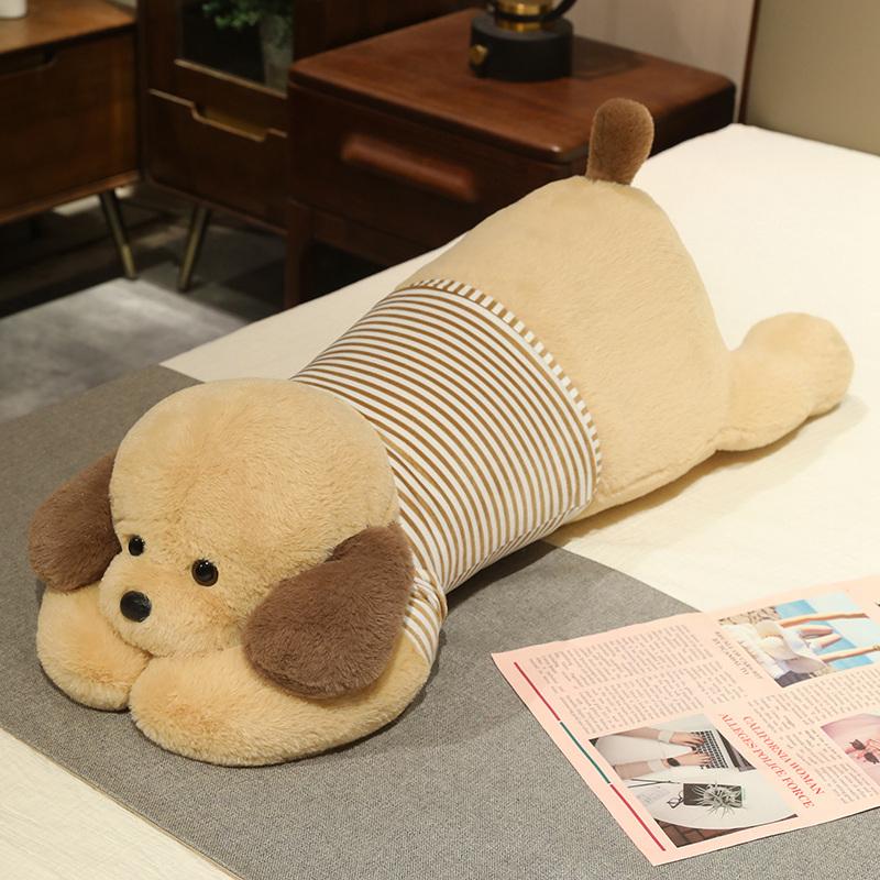 Lying Dog Plush Stuffed Pillow Toy Soft Simulation Puppy Back Cushion Room Decor Birthday Xmas Gift