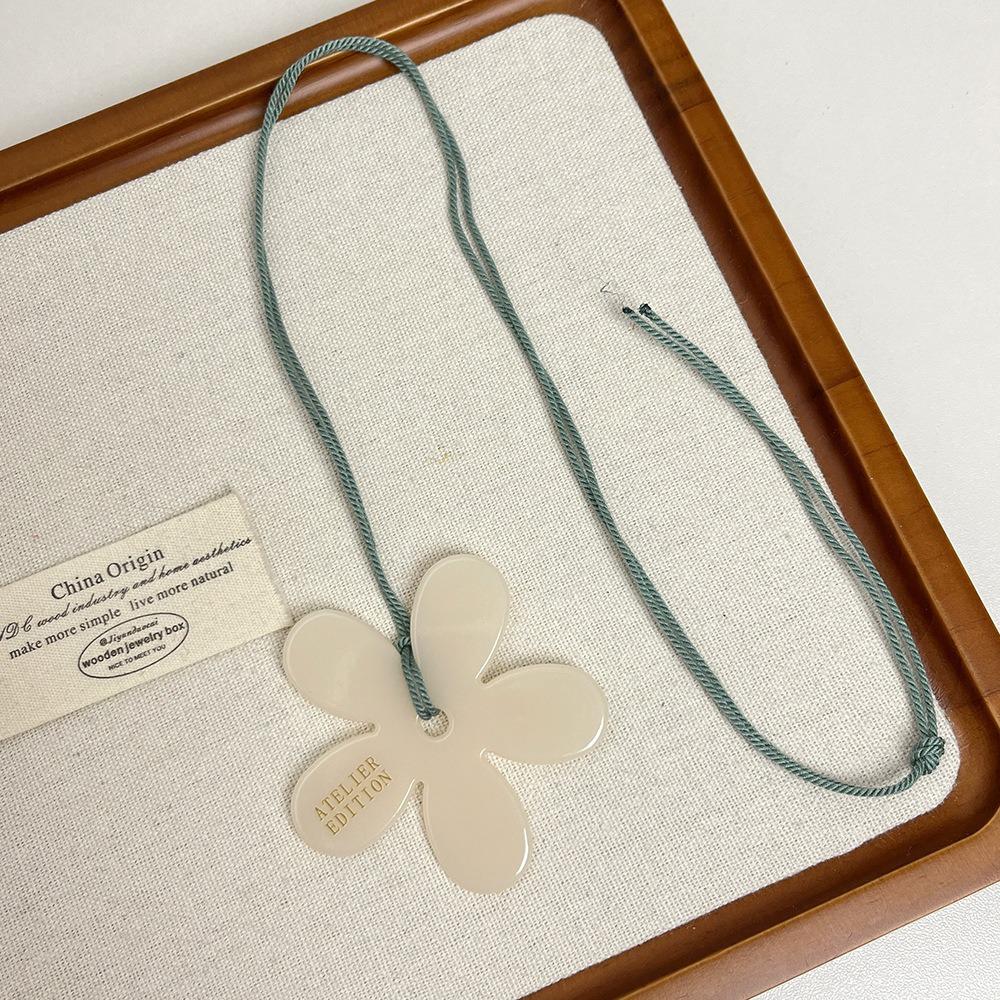 Chain Long Chain Necklace Choker Sweater Chain Retro Acrylic Flower Necklace  Birthday Gift