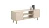 Focus Cashmere RTV Cabinet 135 Cm - Gold Legs