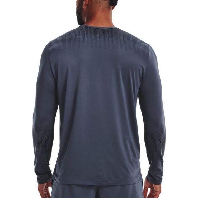 Under Armour T Shirts Men's Gray Blue Crew Neck Moderate Straight Fit Unisex 1376787-044