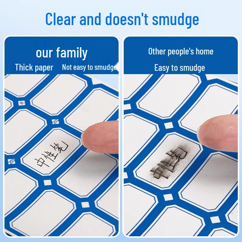 Waterproof Self-Adhesive Label Stickers for Notes, Handwritten Names, and Price Tags