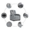 Vidaxl Lift-Up Massage Chair, Electric, Reclining, Light Gray