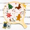 6pcs Christmas DIY Cookie Mould Stamped Stainless Steel Cookie Cutter Xmas Party Homemade Cookie Mould Baking Supplies Navidad