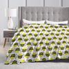 Bee in honeycomb and flowers Blankets  Soft Warm Print Plush Throw Blanket For Living Room Camping Flannel Bedspread Bed Cover