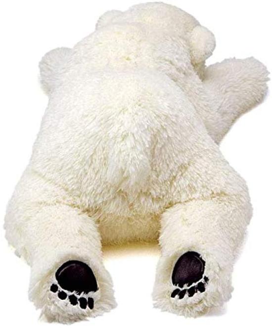 Carolata Eisbär Plüschtier (Gute Nacht Serie, Elternzarte Berührung) Realistisches Tier Plüschtier Bär Spielzeug Puppe Geschenk Präsent Geburtstag (Zweimal