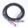 Type-C to Dual RCA Audio Cable: Audiophile-Grade, Single Crystal Copper & Pure Silver for Amplifiers & Speakers