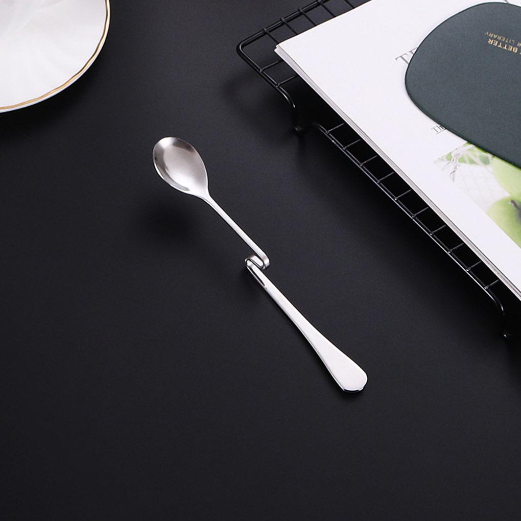 Coffee Spoon Ice Cream Milk Drink Stirring Scoops Teaspoons Home Bar Cafe Hotel Party Kitchen Tableware Cutlery