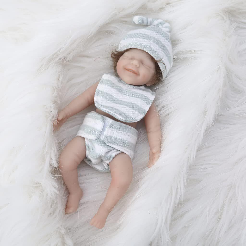 Nová hračka roztomilé malé miminko realistické novorozenecké panenky silikonové celotělové mini
