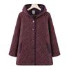 Middle-aged and old high-end hooded coat autumn and winter medium and long women's clothing new mother winter clothing thickened warm top coat