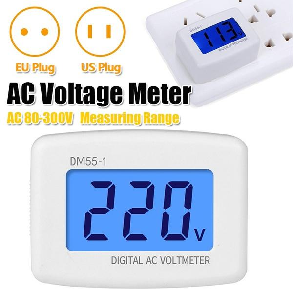 Mini DM55-1 AC 80-300V LCD Digital Voltmeter Mini DM55-1 AC 80-300V LCD Digital Voltmeter