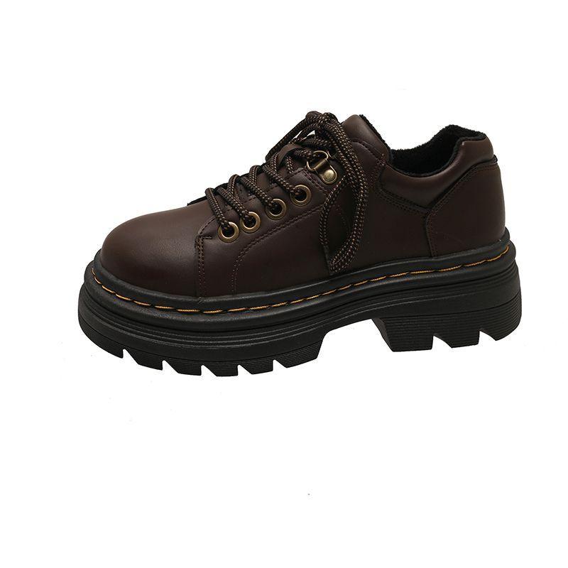 Autumn Wind Rustling~ Japanese Small Leather Shoes Women's Shoes 2025 New Retro British Style Platform Loafers Single Shoes Women