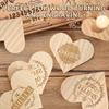 Solid Wood Coaster with Logo Engraving - Square, Round, Heart-Shaped Heat-Resistant Coaster