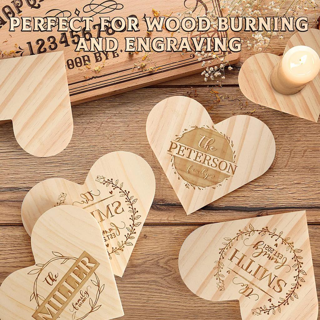 Solid Wood Coaster with Logo Engraving - Square, Round, Heart-Shaped Heat-Resistant Coaster