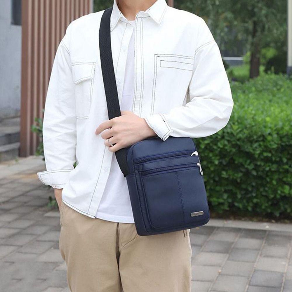 Oxford Cloth Male Crossbody Bags Multi Layer Messenger Bag Casual Men's Shoulder Bag for Home