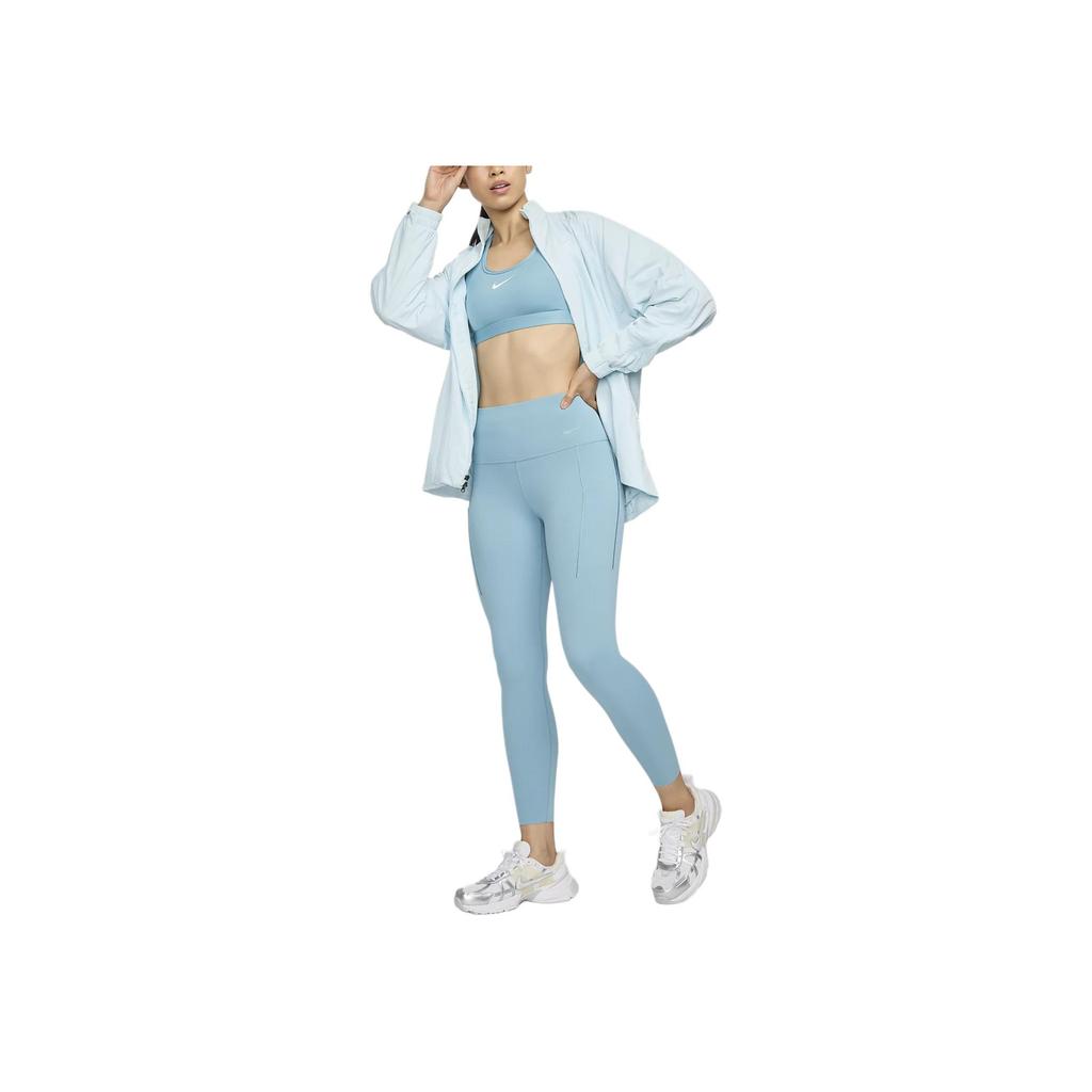 Nike Universal Breathable Quick-Dry High-Waist Pocket Nine-Point Tight Sports Leggings Women leggings Denim-Blue DQ5898-464