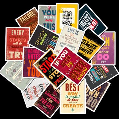 25 Adet Motivasyonel Yaşam Sözleri Günlük Etiketleri Kaykay Dizüstü Bilgisayar Bagaj Çıkartmaları