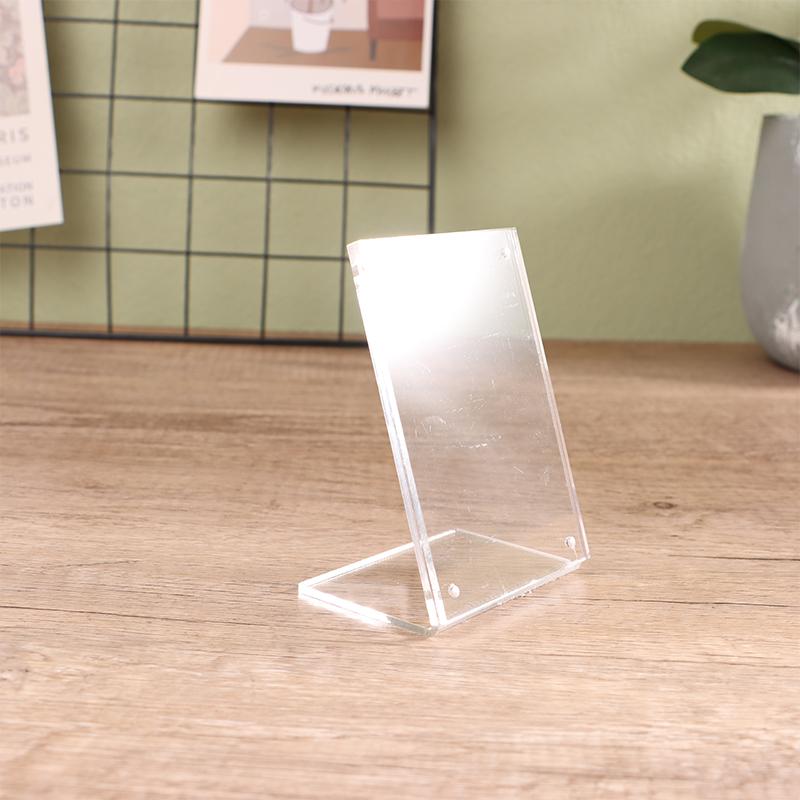 Acrylic Desktop Display Frame Table Card Sign Collection Photo Protection Holder Magnetic Album Postcard Souvenir Display Stand