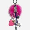 VERRYTASTE Multi Weaving Fur Keyring - Pink Fur