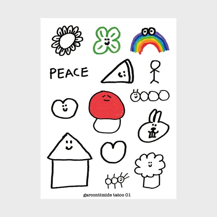 

Garcontimid милая тату-наклейка 01