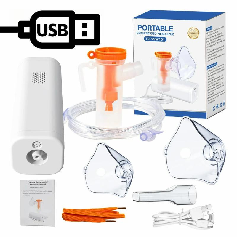 Medical Silent Ultrasonic Nebulizer Automizer Handheld Respirator Portable Asthma Humidifier for Kids Children Adult Health Care