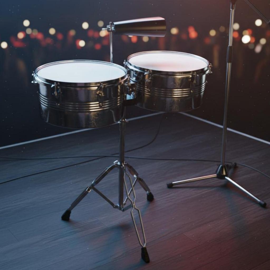 Latijnse Timbales Metalen Schelp Timbales Drumstel Koebel Timbale Set Verstelbare Hoogte Percussie-instrument Antislip Voeten