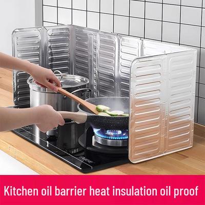 Kitchen Gas Stove Oil Splash Guard - Aluminum Foil Heat Insulation Barrier for Stir-Fry Protection