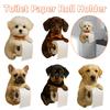 Fun Dog Wall-Mounted Toilet Paper Holder Resin Bathroom & Kitchen Tissue Roll Organizer 3D Printed Decor Dog Shape Paper Stand