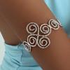 Hollow Out Geometric Spiral Bracelet Adjustable Arm Ring Exquisite Gold Jewelry  Arm Accessories