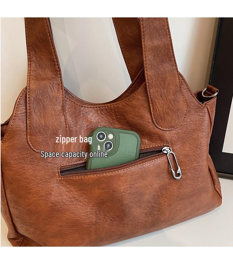 Stylish Women's Large Capacity Tote: Versatile Crossbody Motorcycle Handbag